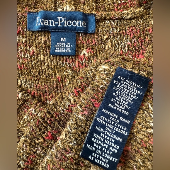 #3) Evan Picone Multicolor Sweater size M - Picture 2 of 6